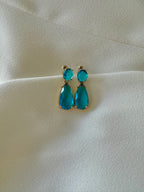 Oorbellen fel blauw
