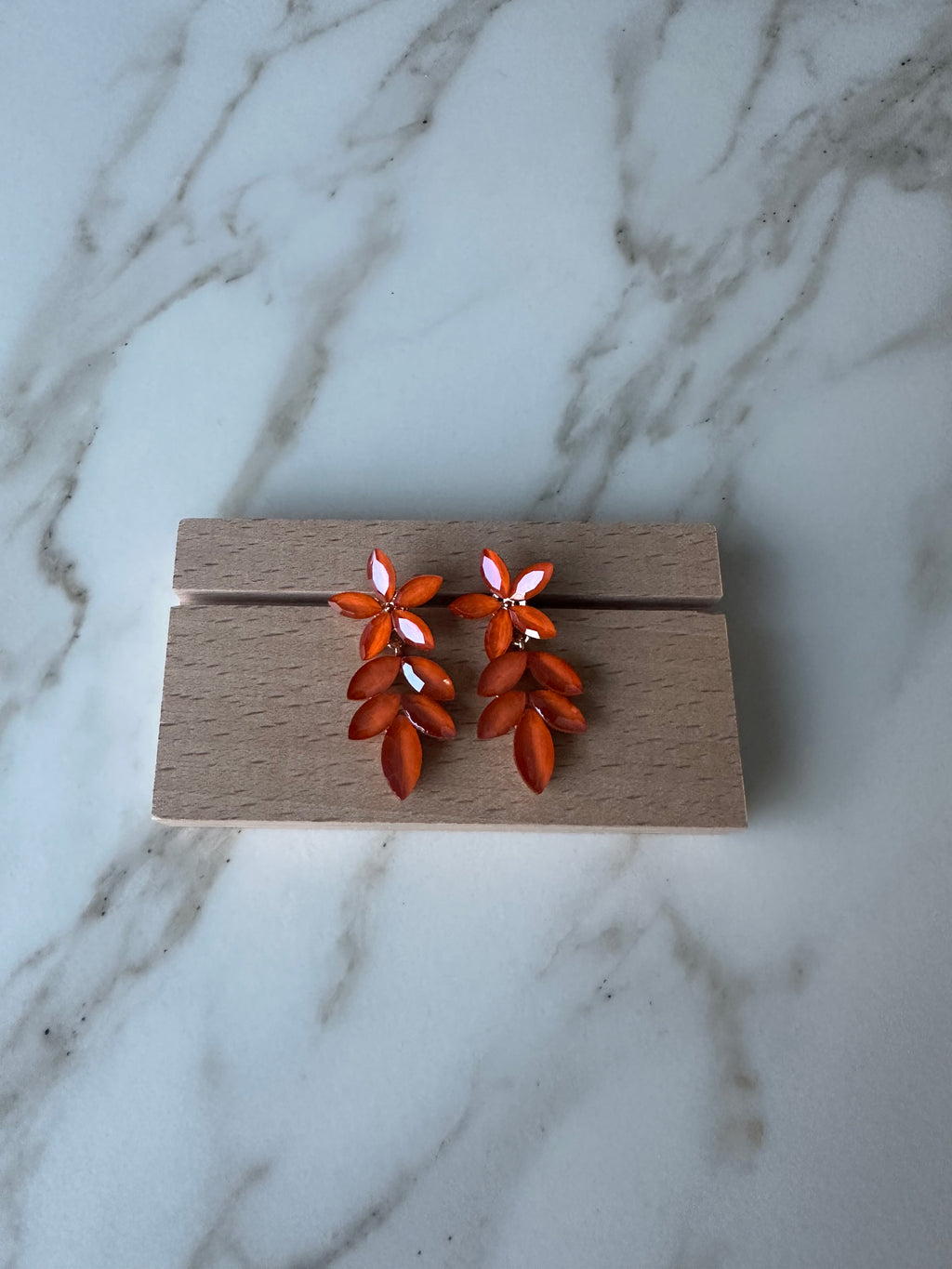 Oorbellen Bloem Oranje