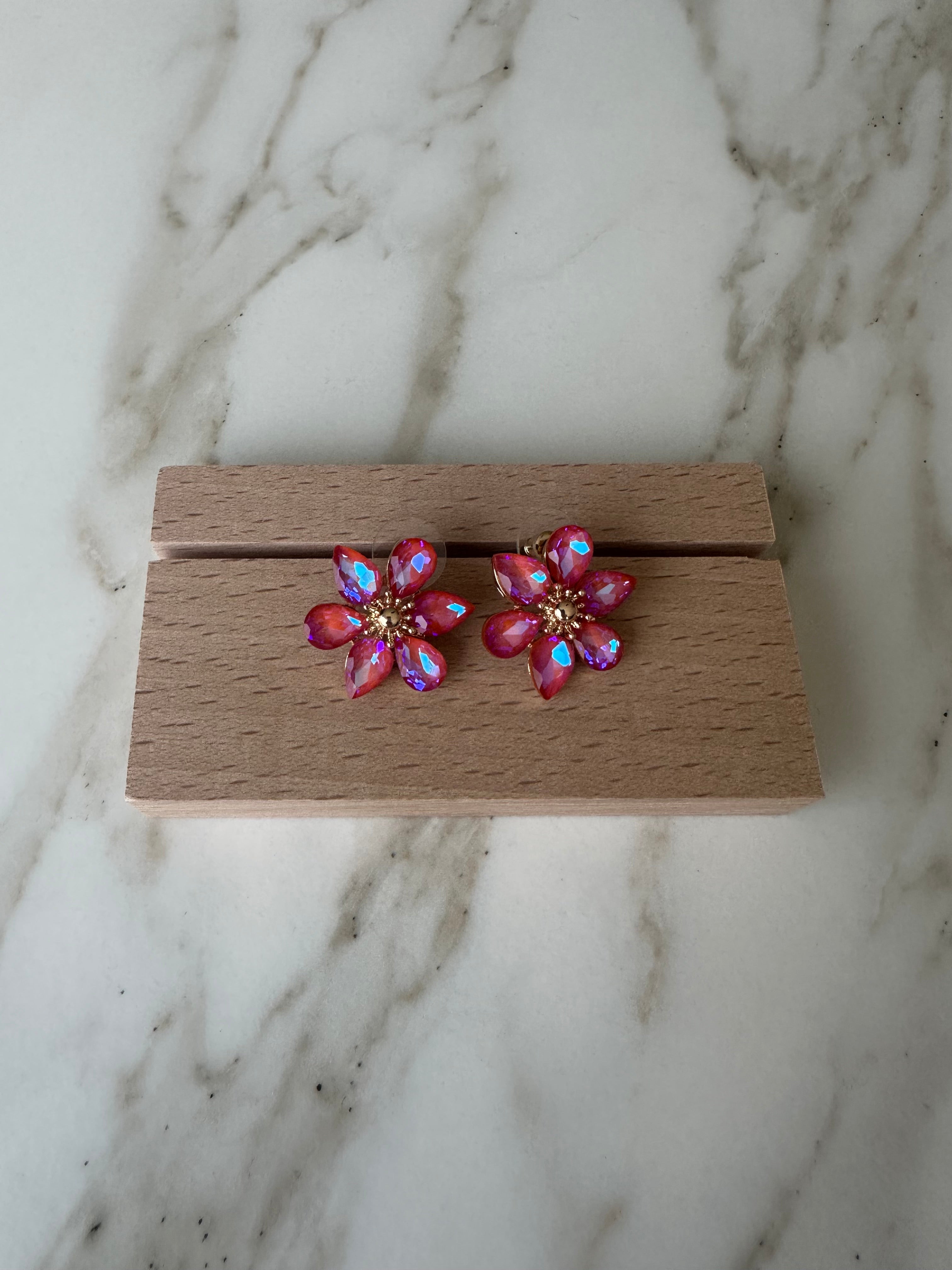 Oorbellen Bloem Roze