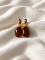 Oorbellen Licht Bruin met Goud