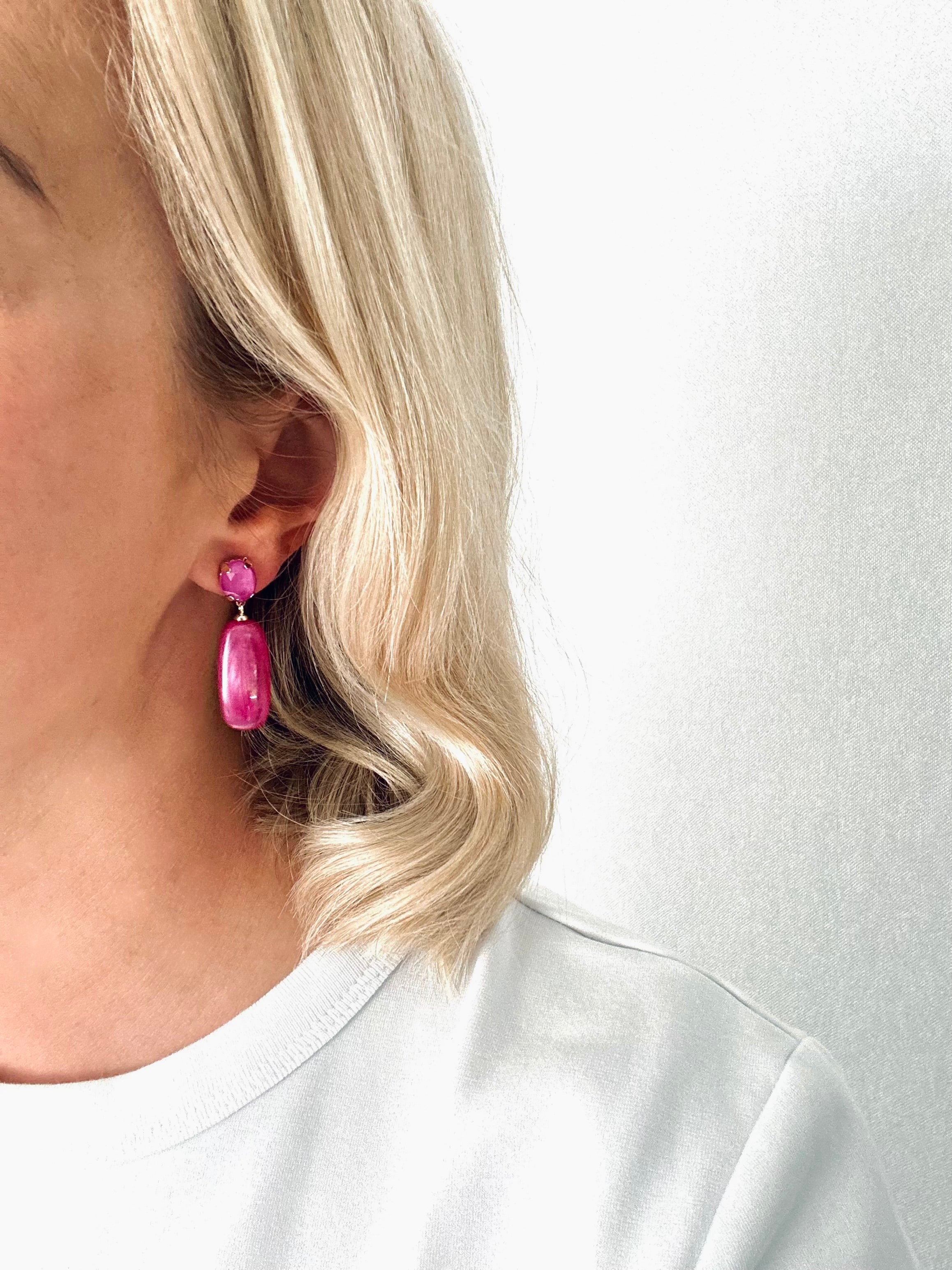 Oorbellen fuchsia