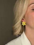 Oorbellen Bloem Geel
