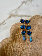 Oorbellen lang blauw