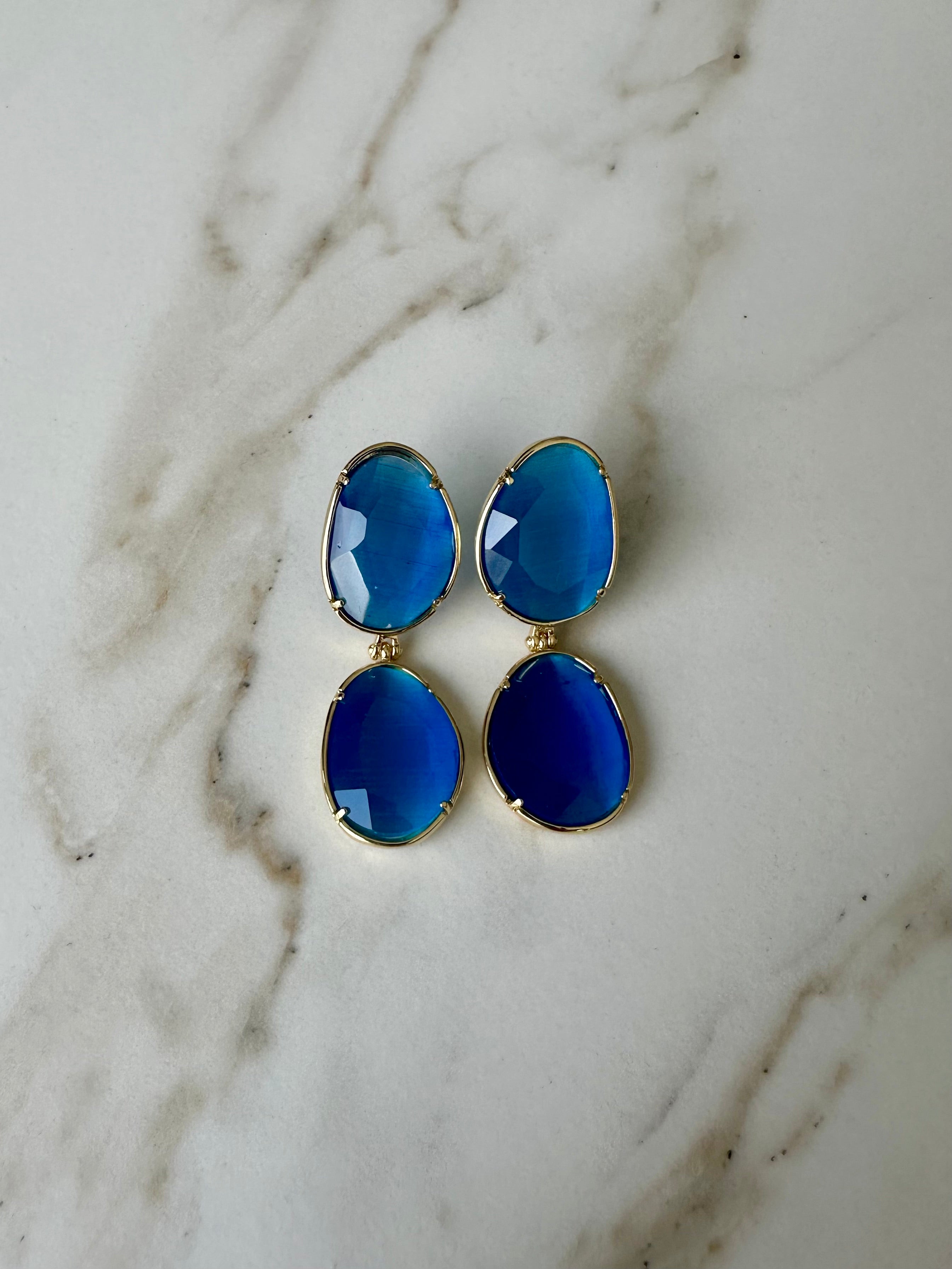 Oorbellen Kobalt Blauw