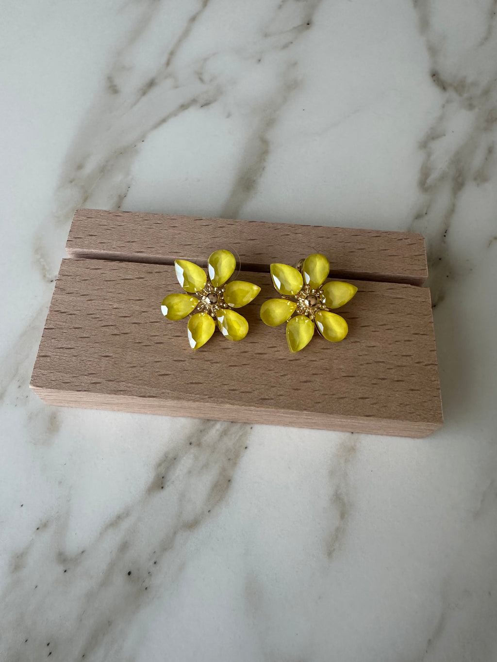 Oorbellen Bloem Geel