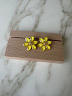 Oorbellen Bloem Geel