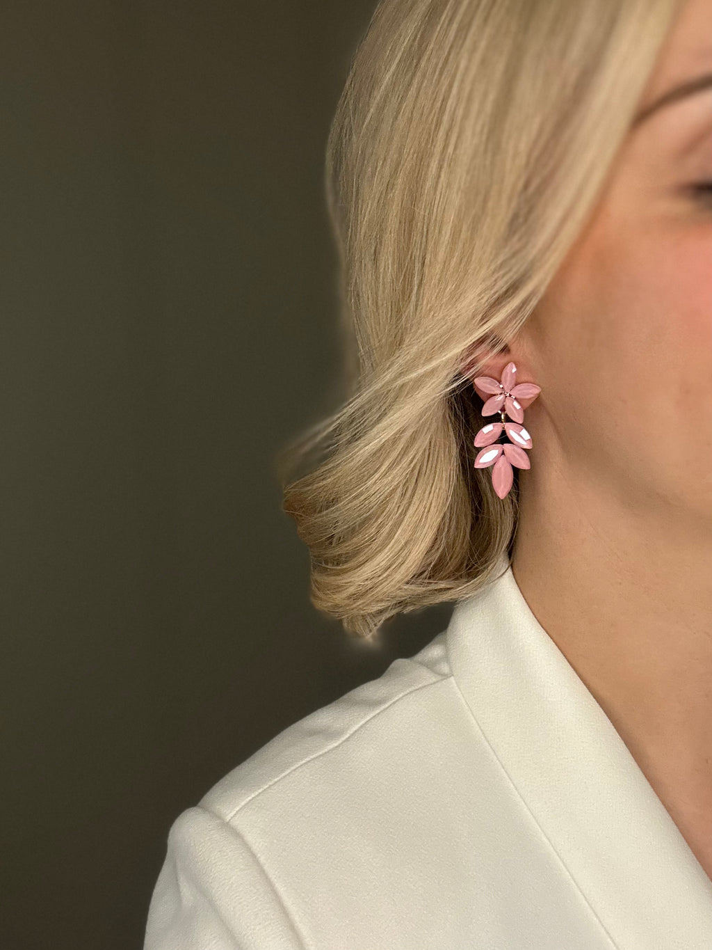 Oorbellen Bloem Roze