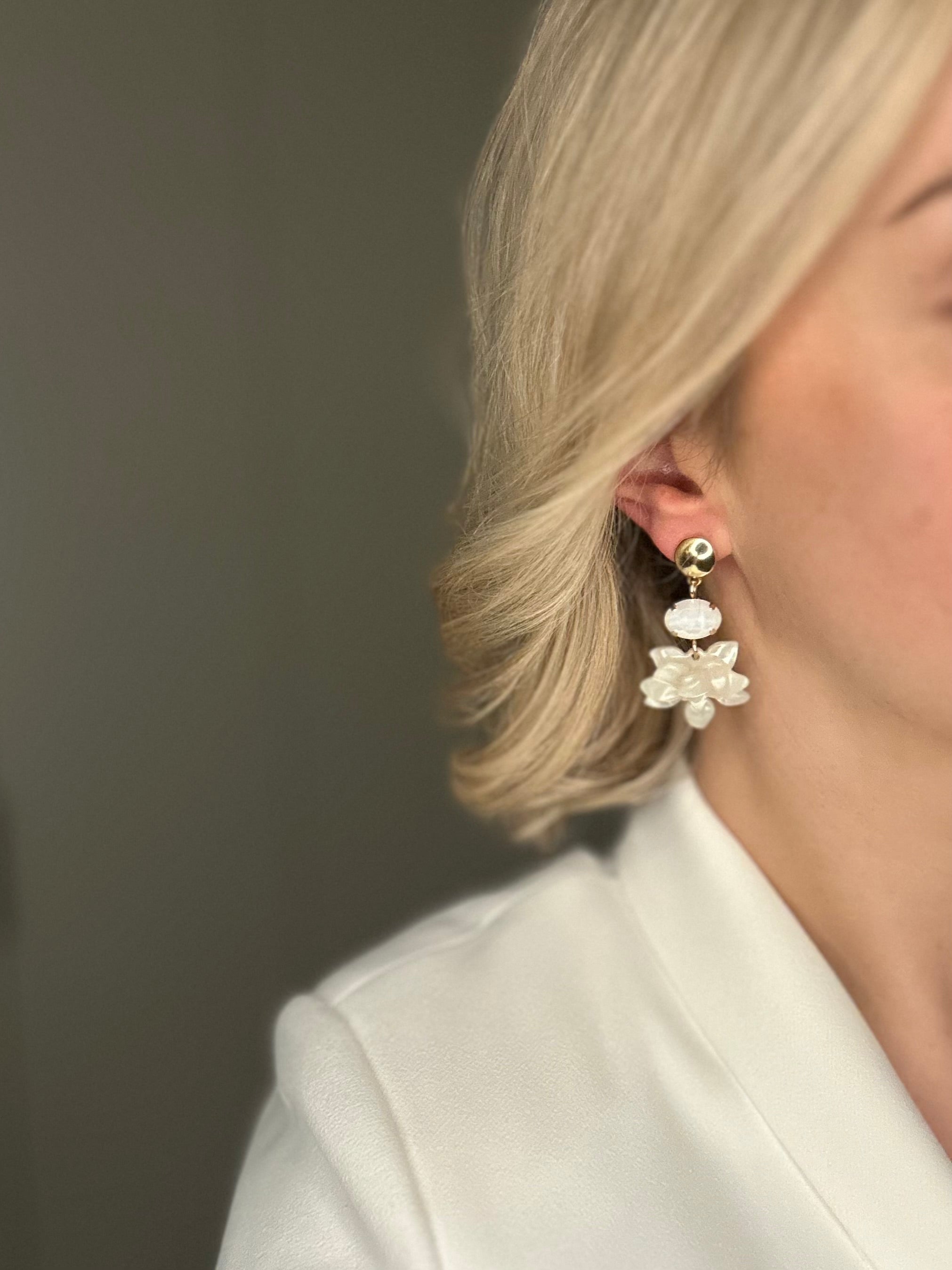 Oorbellen Wit en Goud