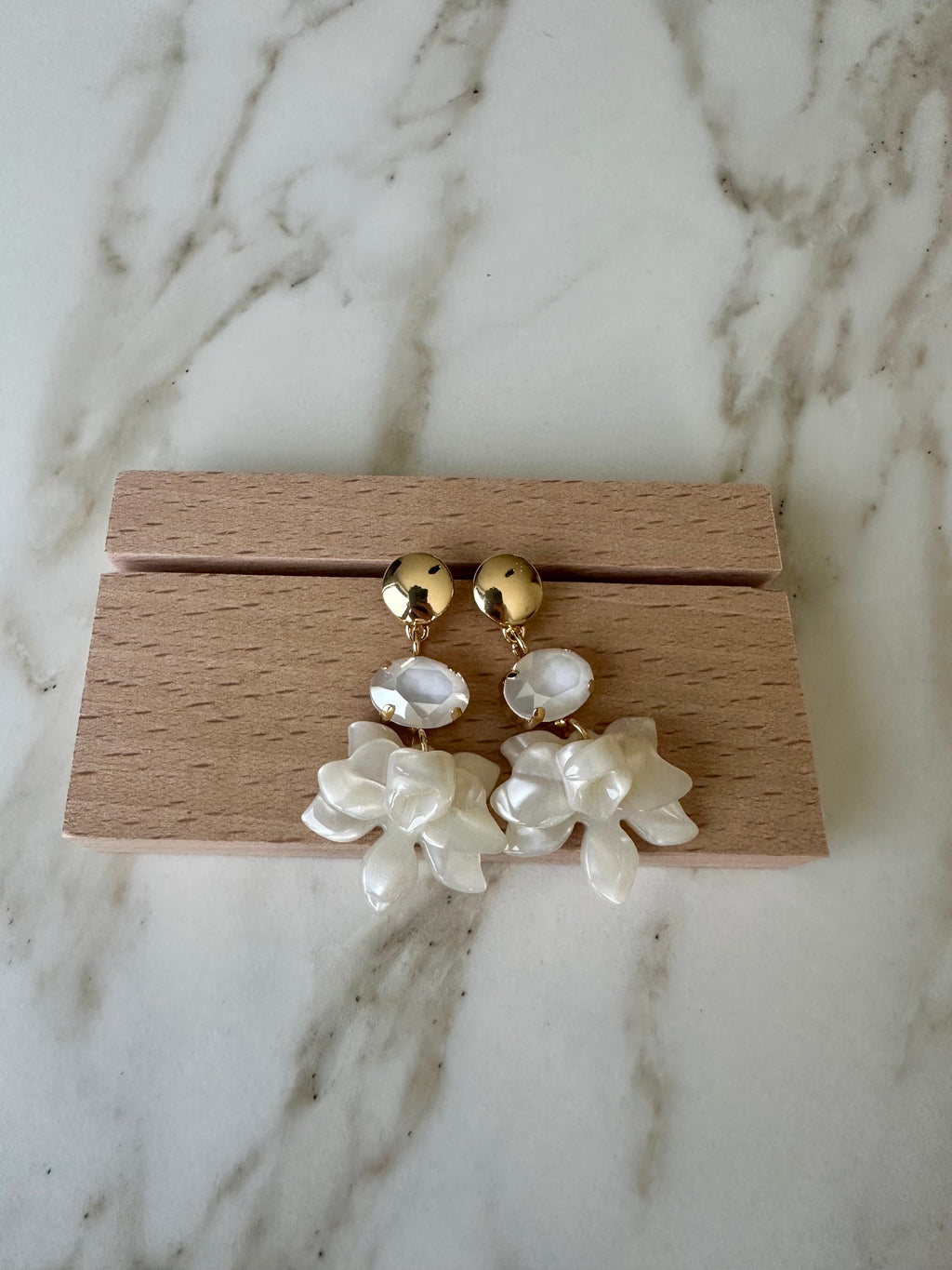 Oorbellen Wit en Goud