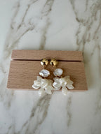 Oorbellen Wit en Goud