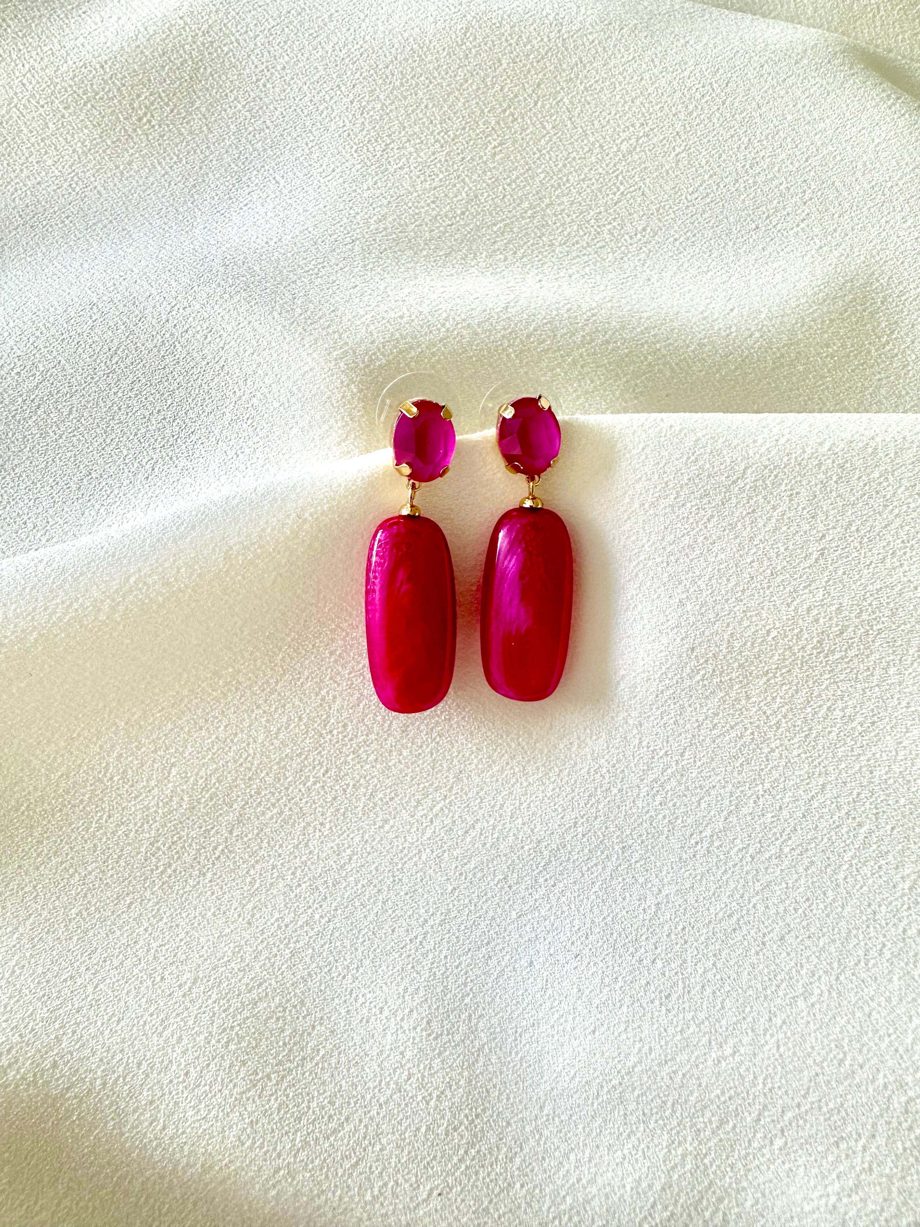 Oorbellen fuchsia