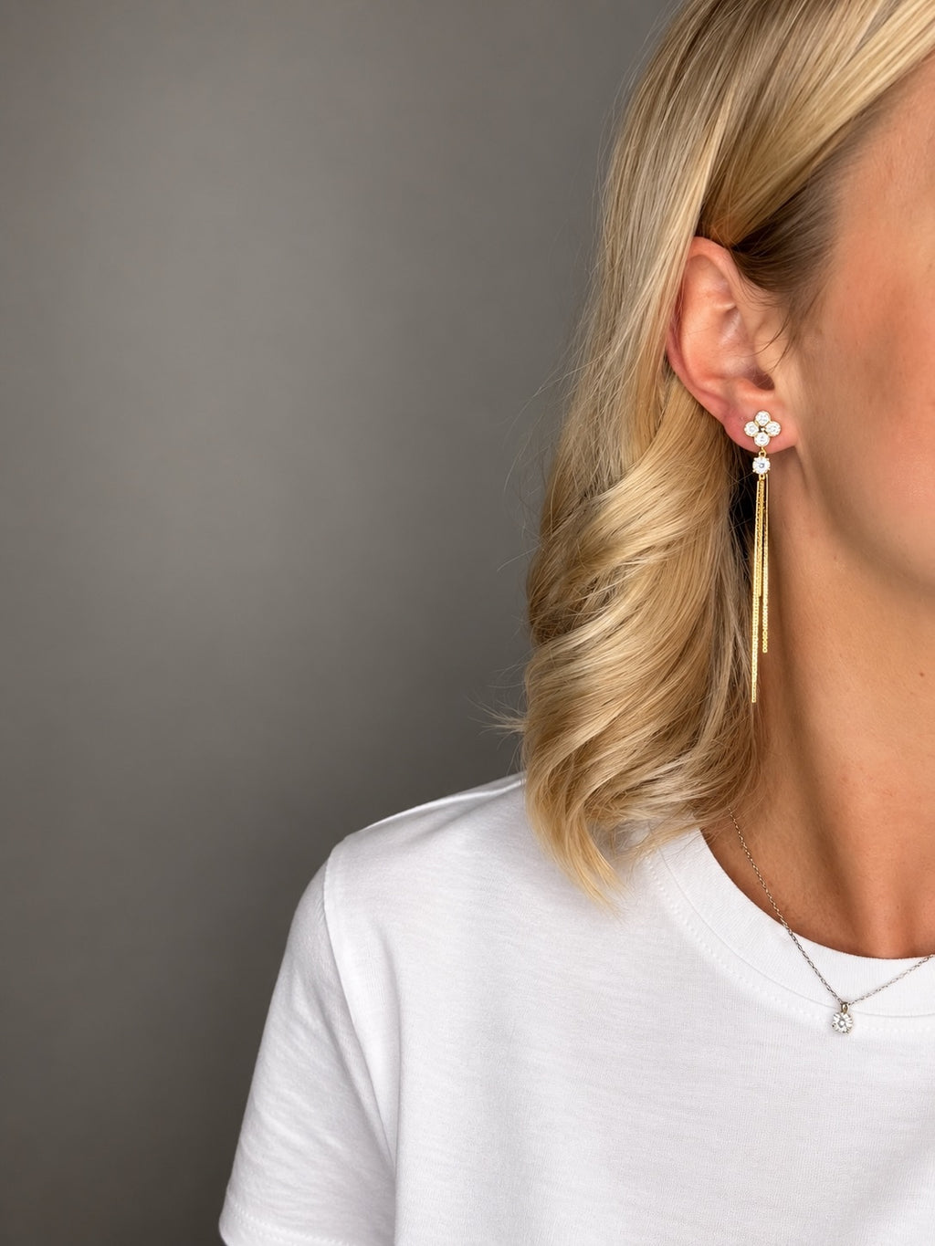 Oorbellen Lang met Goud en Zilver