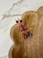 Oorbellen lang rood