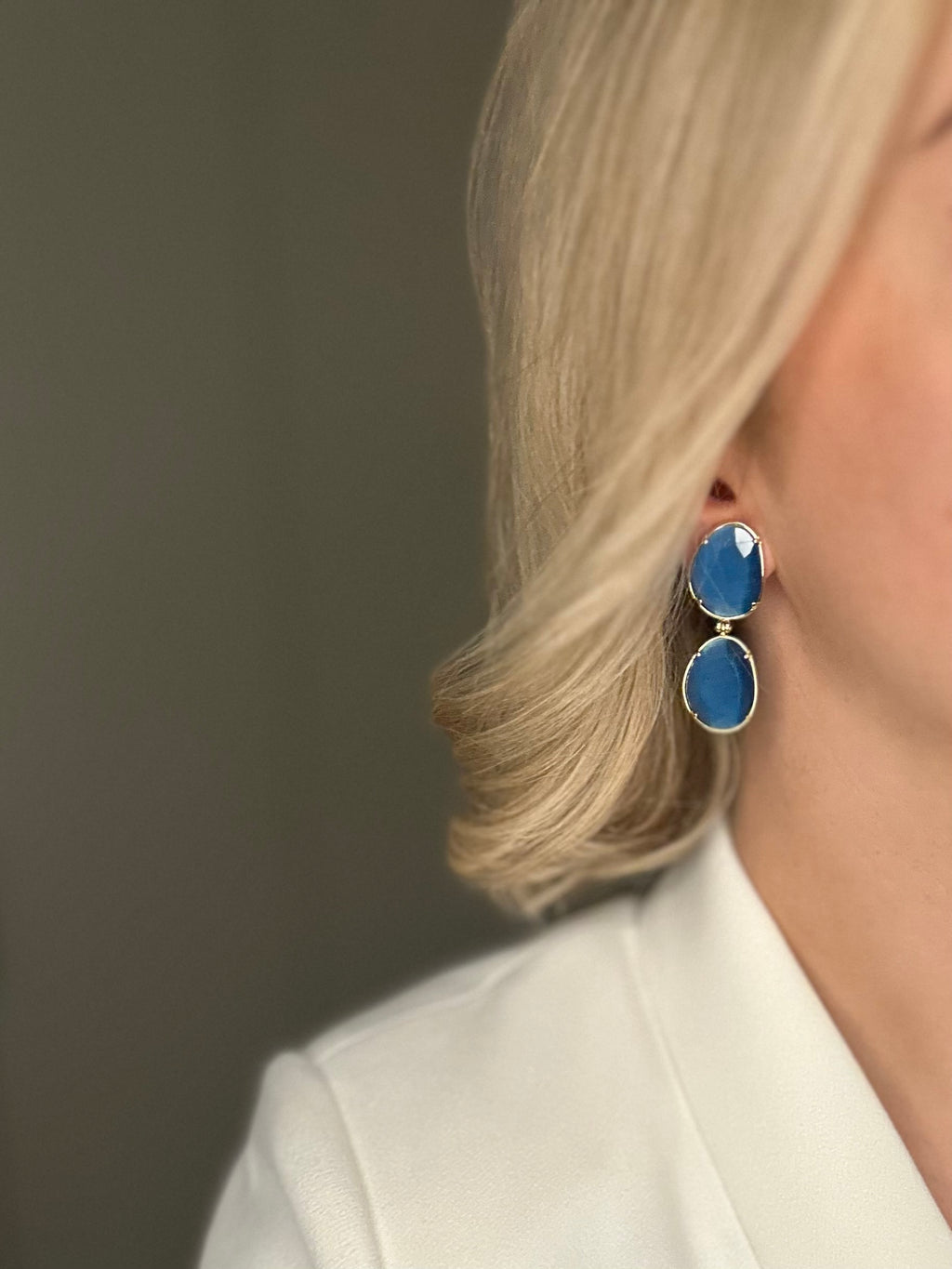 Oorbellen Kobalt Blauw