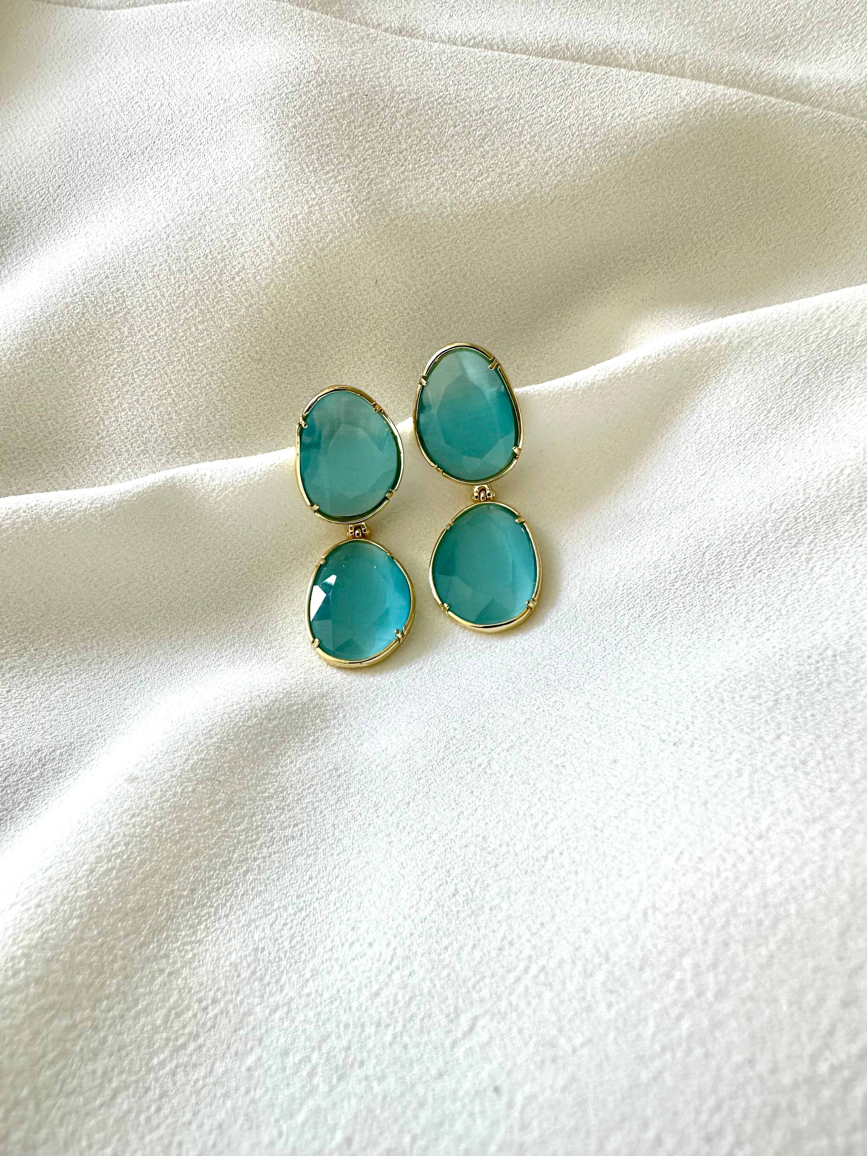 Oorbellen turquoise