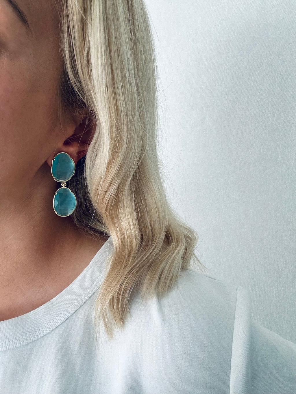 Oorbellen turquoise