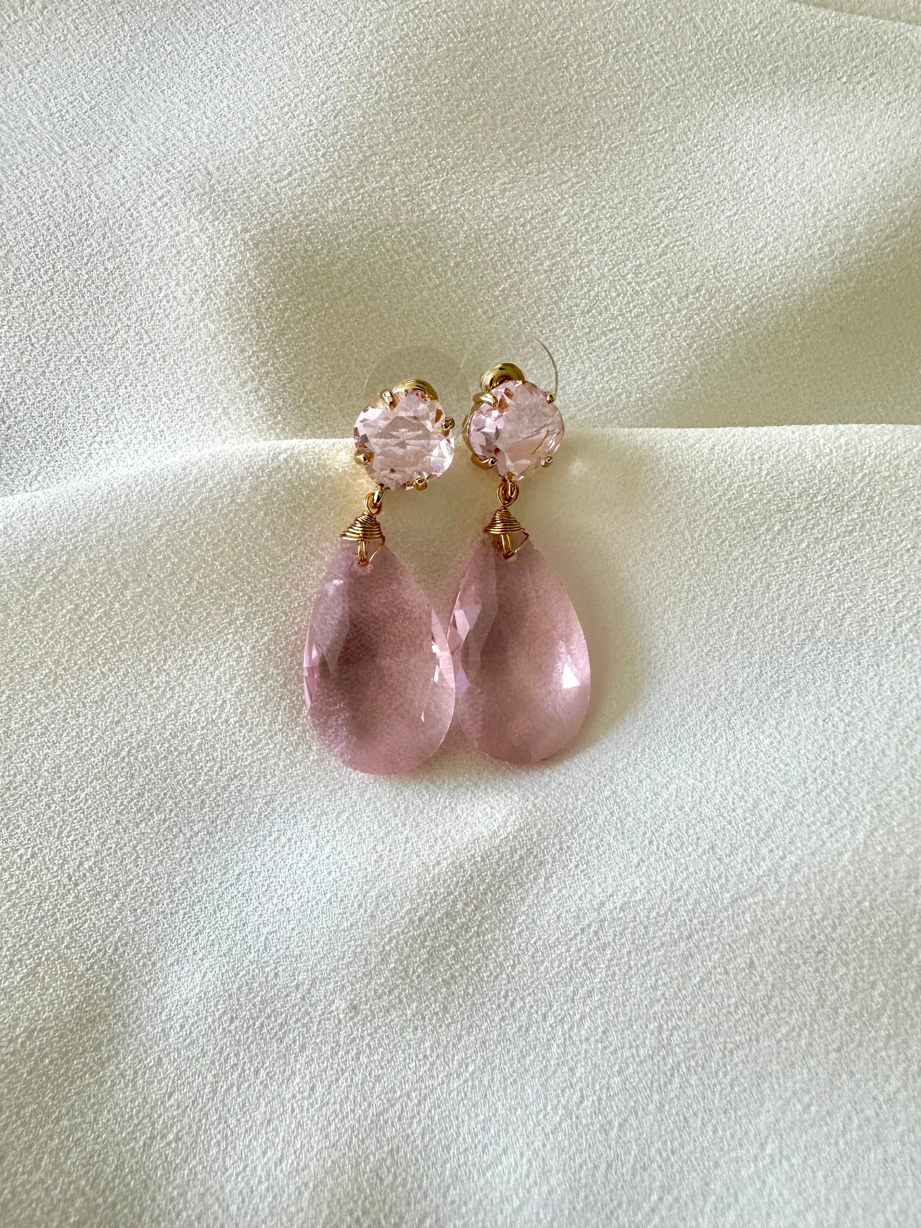 Oorbellen licht roze