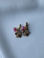 SUMMER SALE -40%! Oorbellen goud met bloem