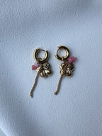 SUMMER SALE -40%! Oorbellen goud met bloem