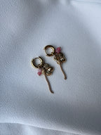 SUMMER SALE -40%! Oorbellen goud met bloem