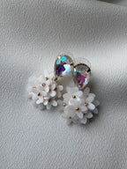 SUMMER SALE -40%!  Oorbellen kort wit