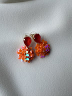 SUMMER SALE -40%! Oorbellen kort oranje