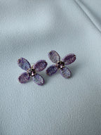 SUMMER SALE -40%! Oorbellen paarse bloem