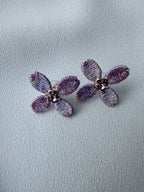 SUMMER SALE -40%! Oorbellen paarse bloem