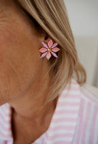SUMMER SALE -40%! Oorbellen bloem roze