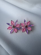 SUMMER SALE -40%! Oorbellen bloem roze