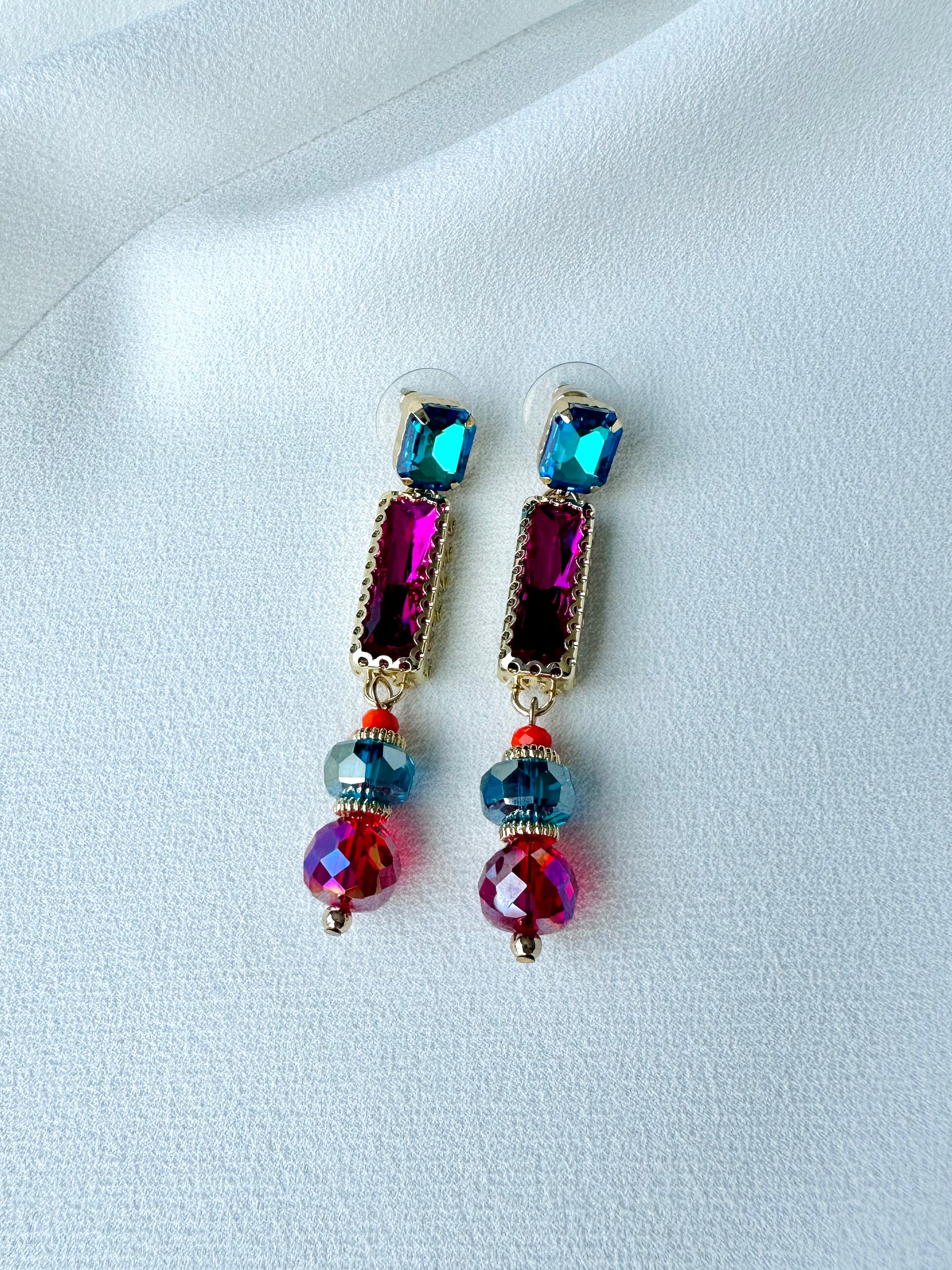 SUMMER SALE -40%! Oorbellen lang meerkleurig