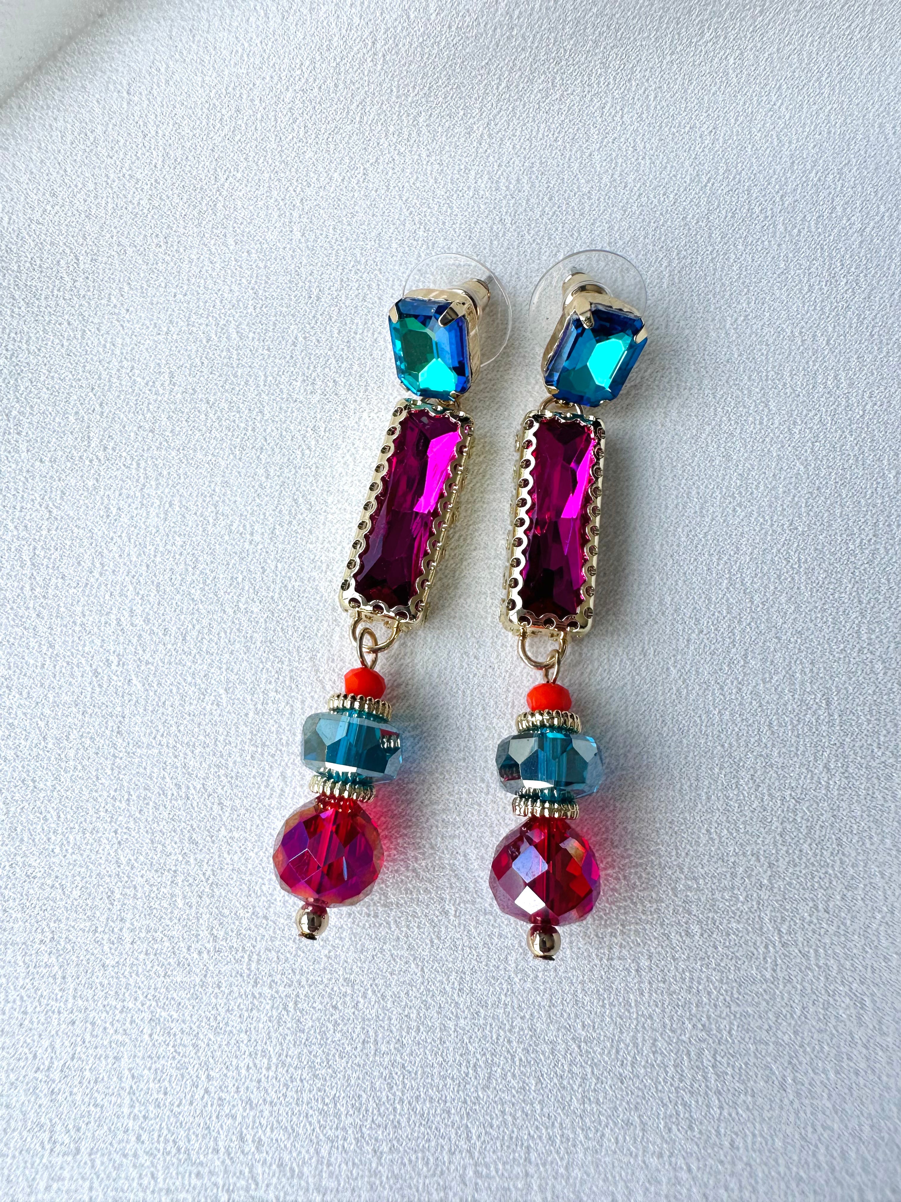 SUMMER SALE -40%! Oorbellen lang meerkleurig