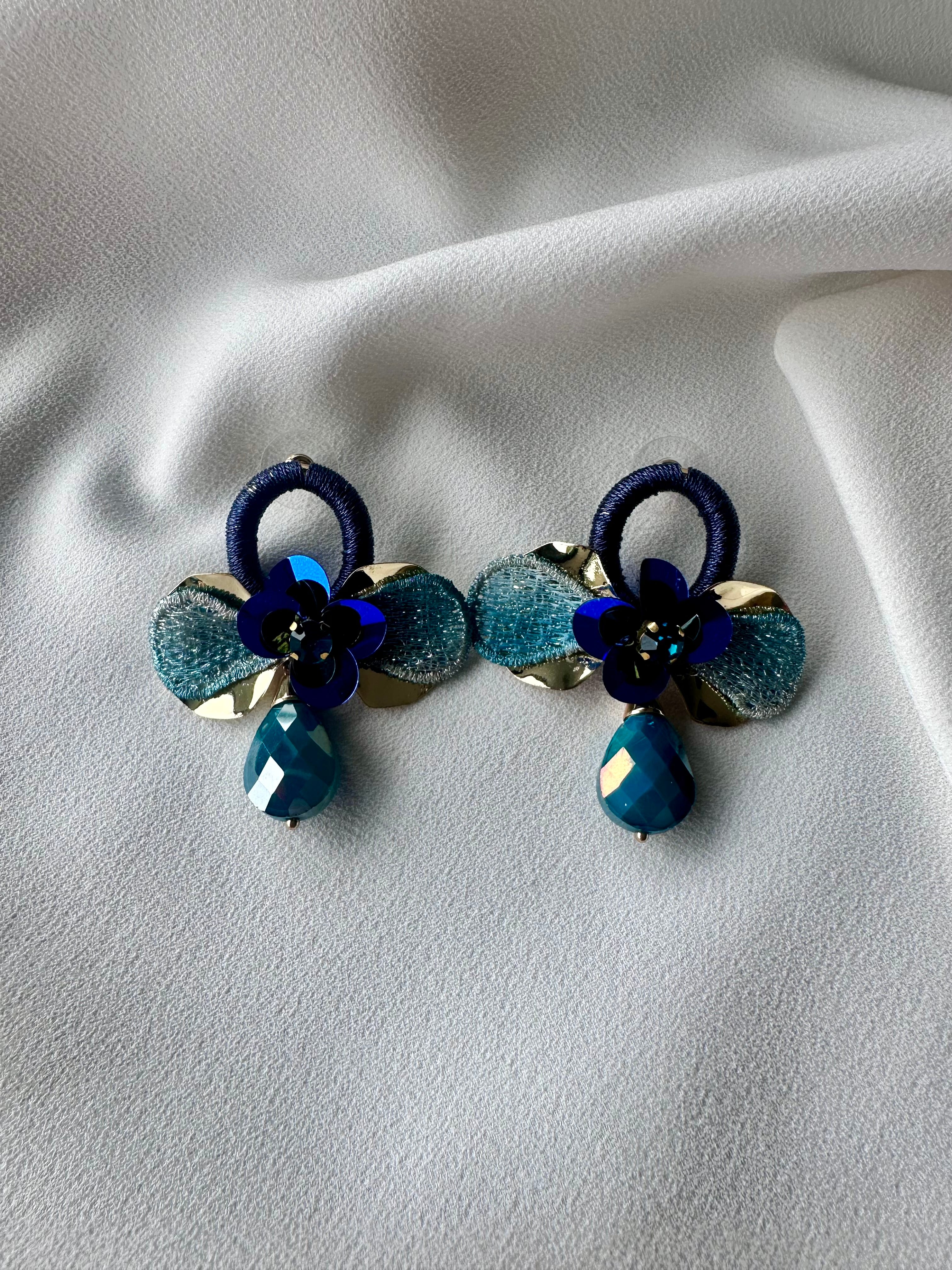 Oorbellen Kobalt Blauw