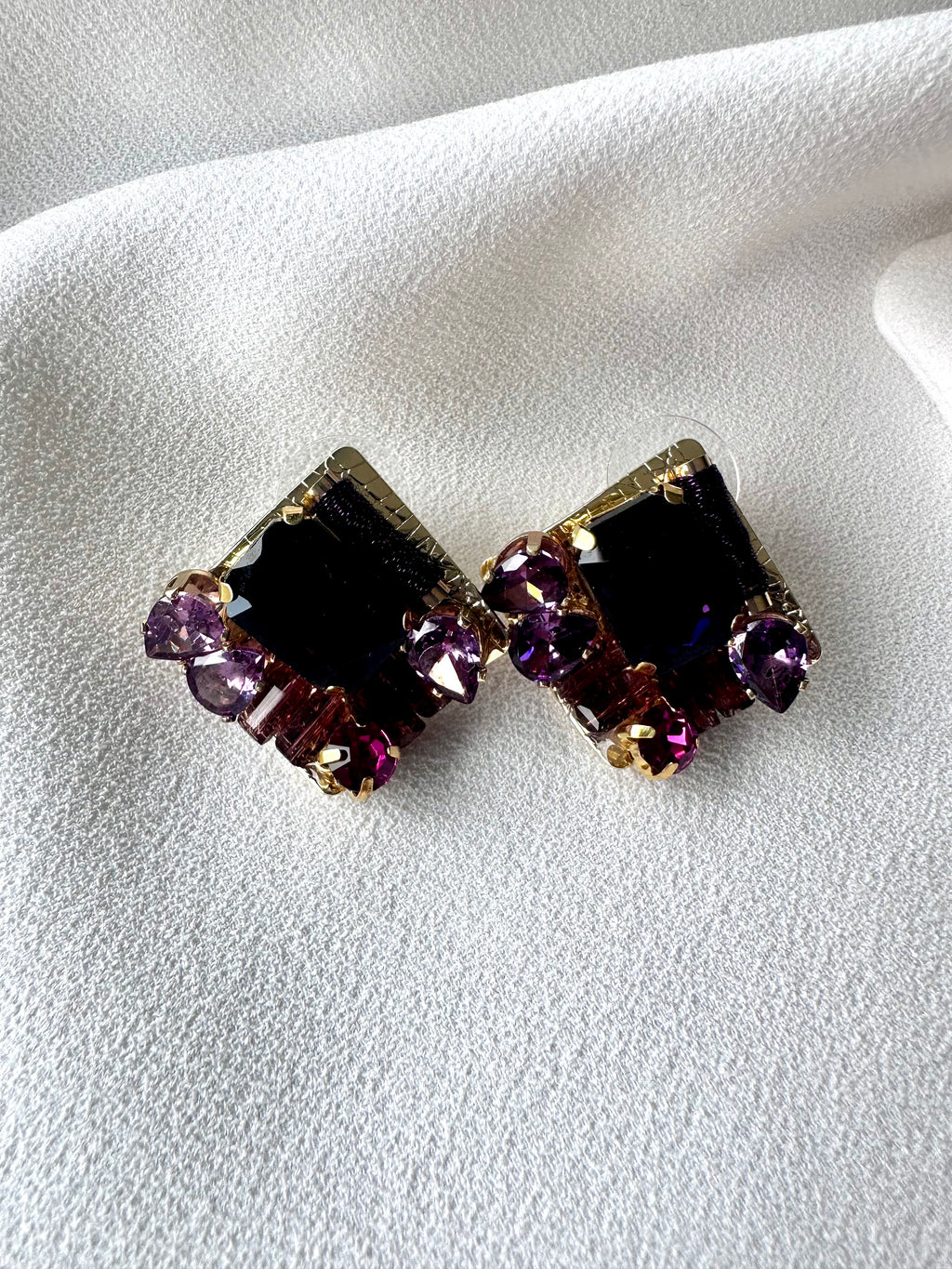 Oorbellen kort Burgundy