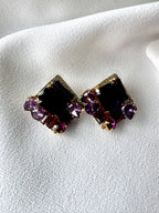 Oorbellen kort Burgundy