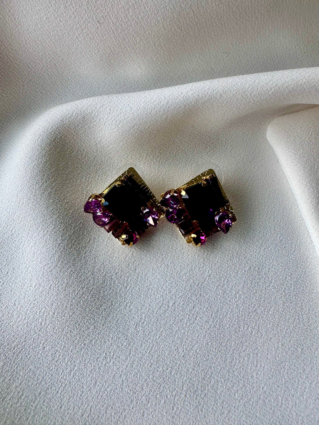 Oorbellen kort Burgundy