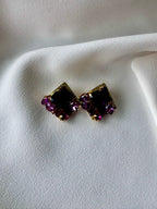 Oorbellen kort Burgundy