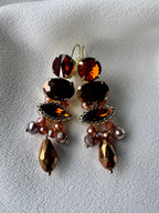 Oorbellen Lang Bruin