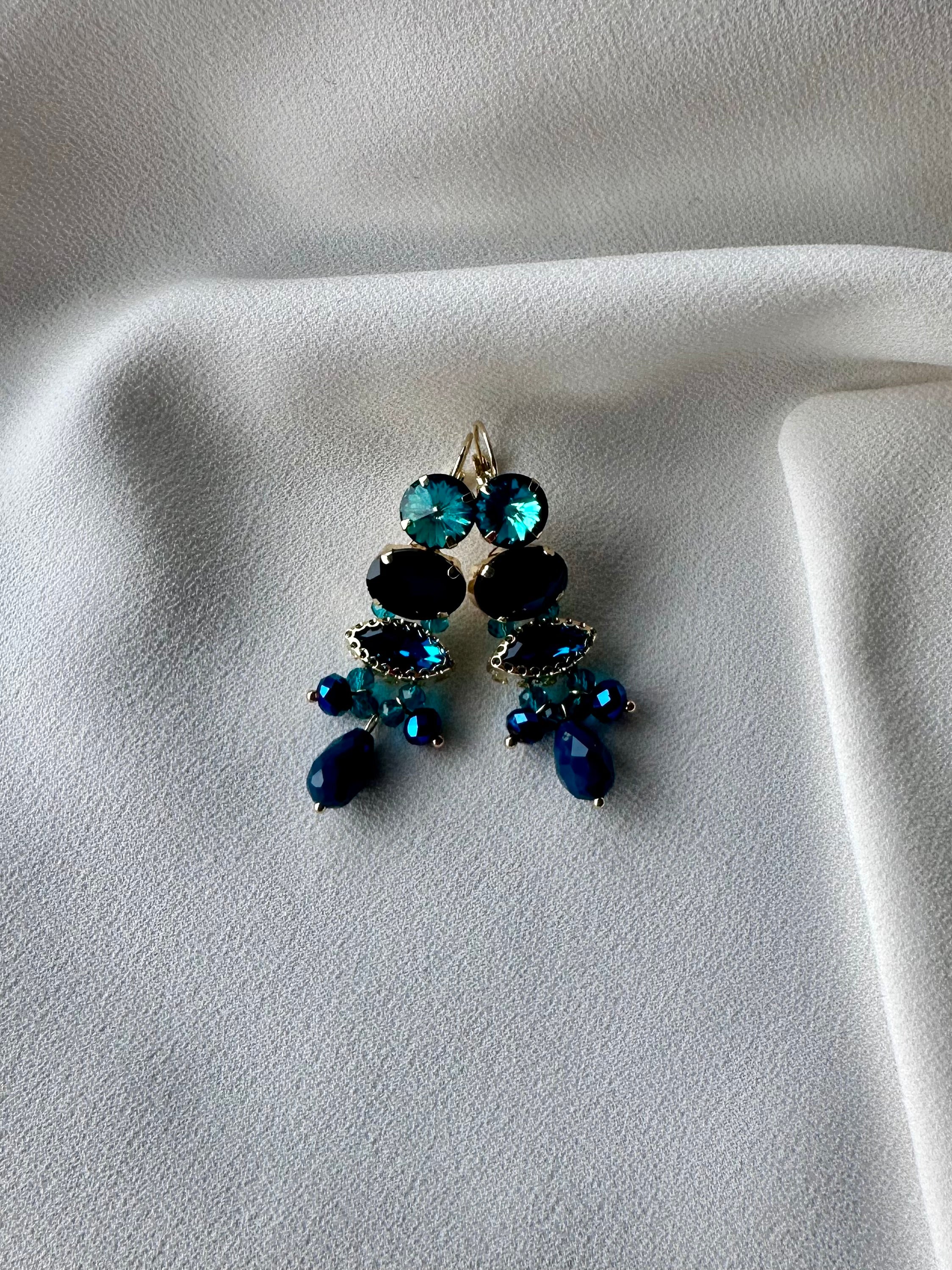 Oorbellen Lang Blauw