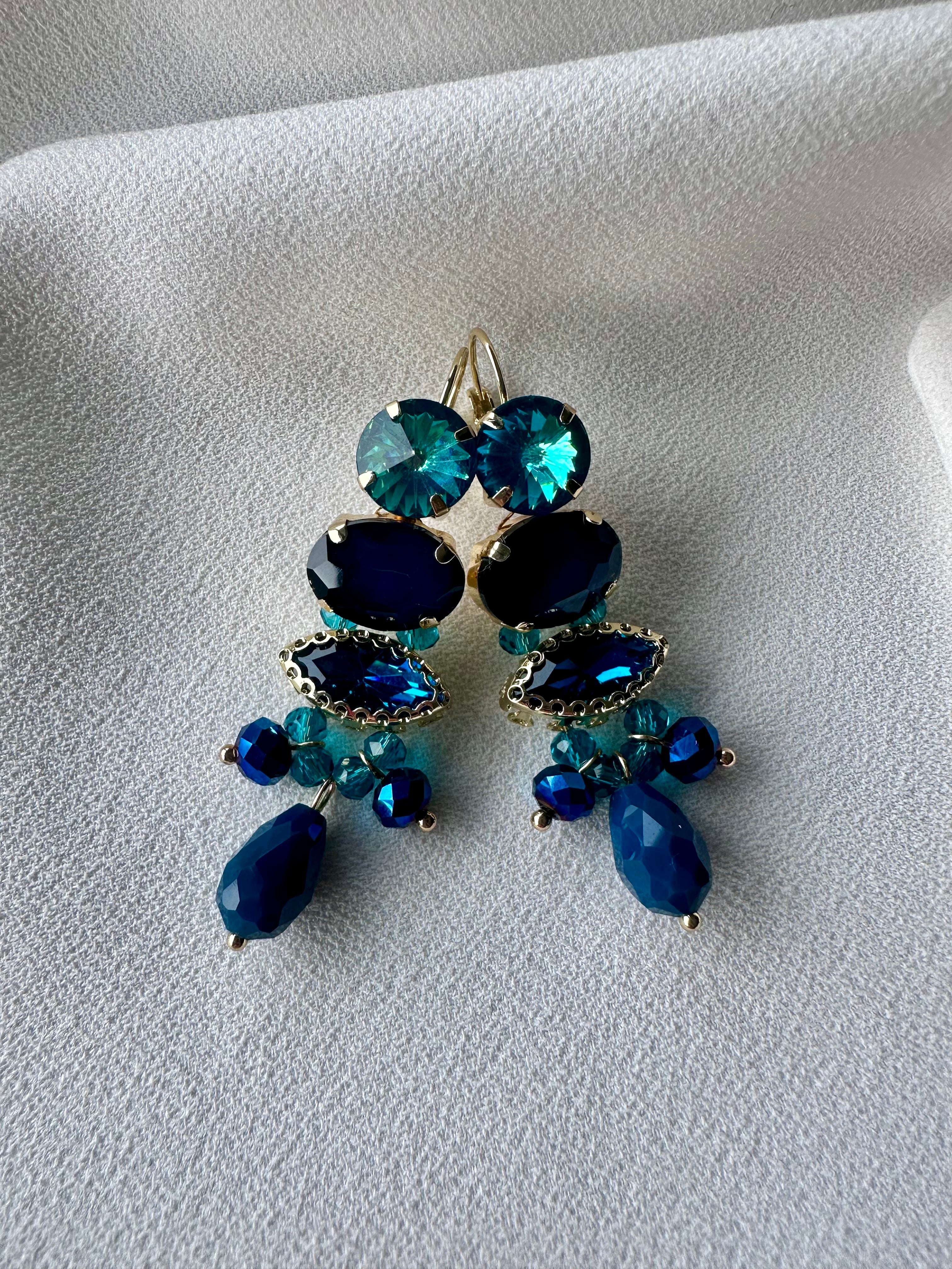 Oorbellen Lang Blauw