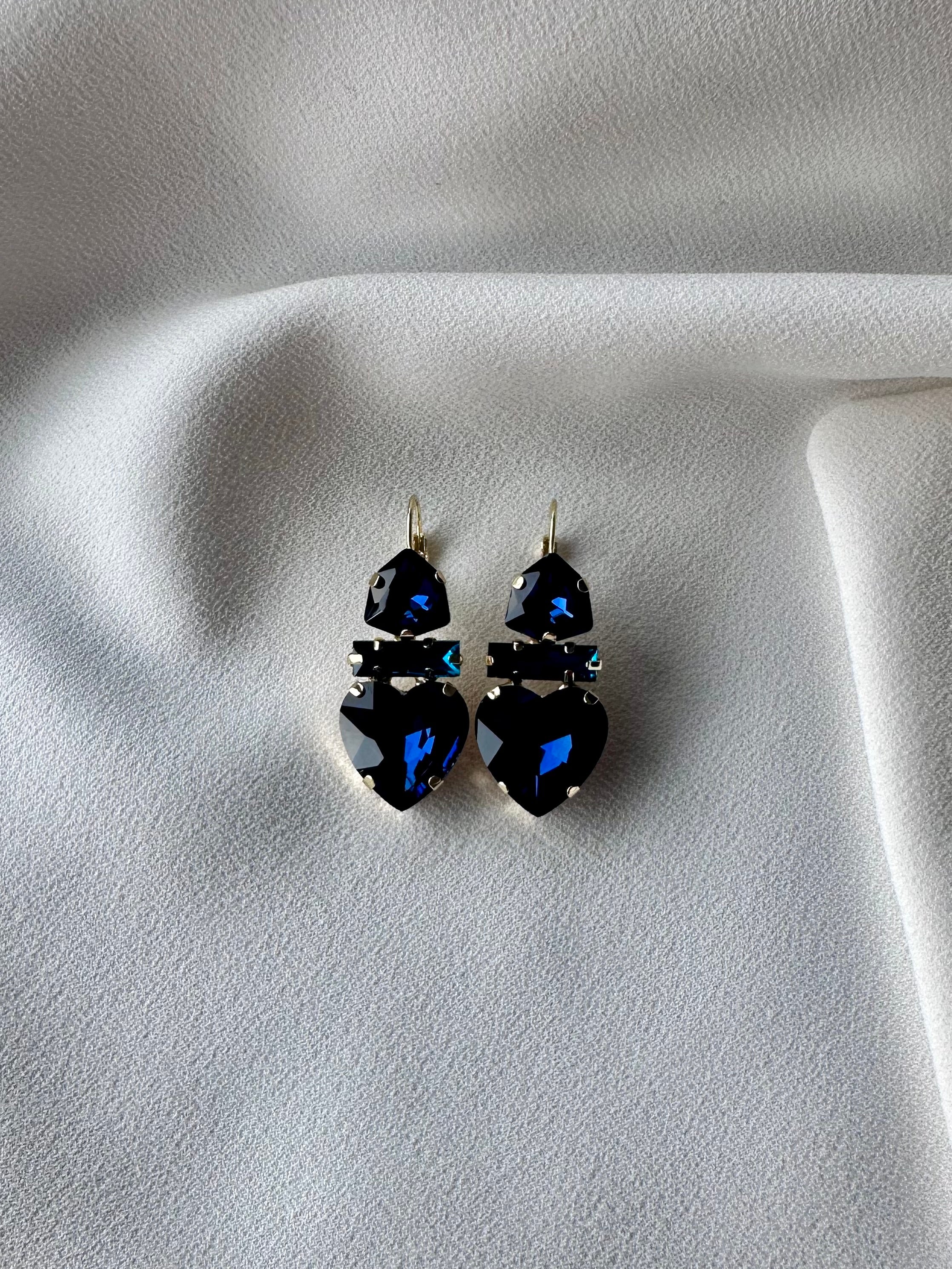 Oorbellen Donker Blauw