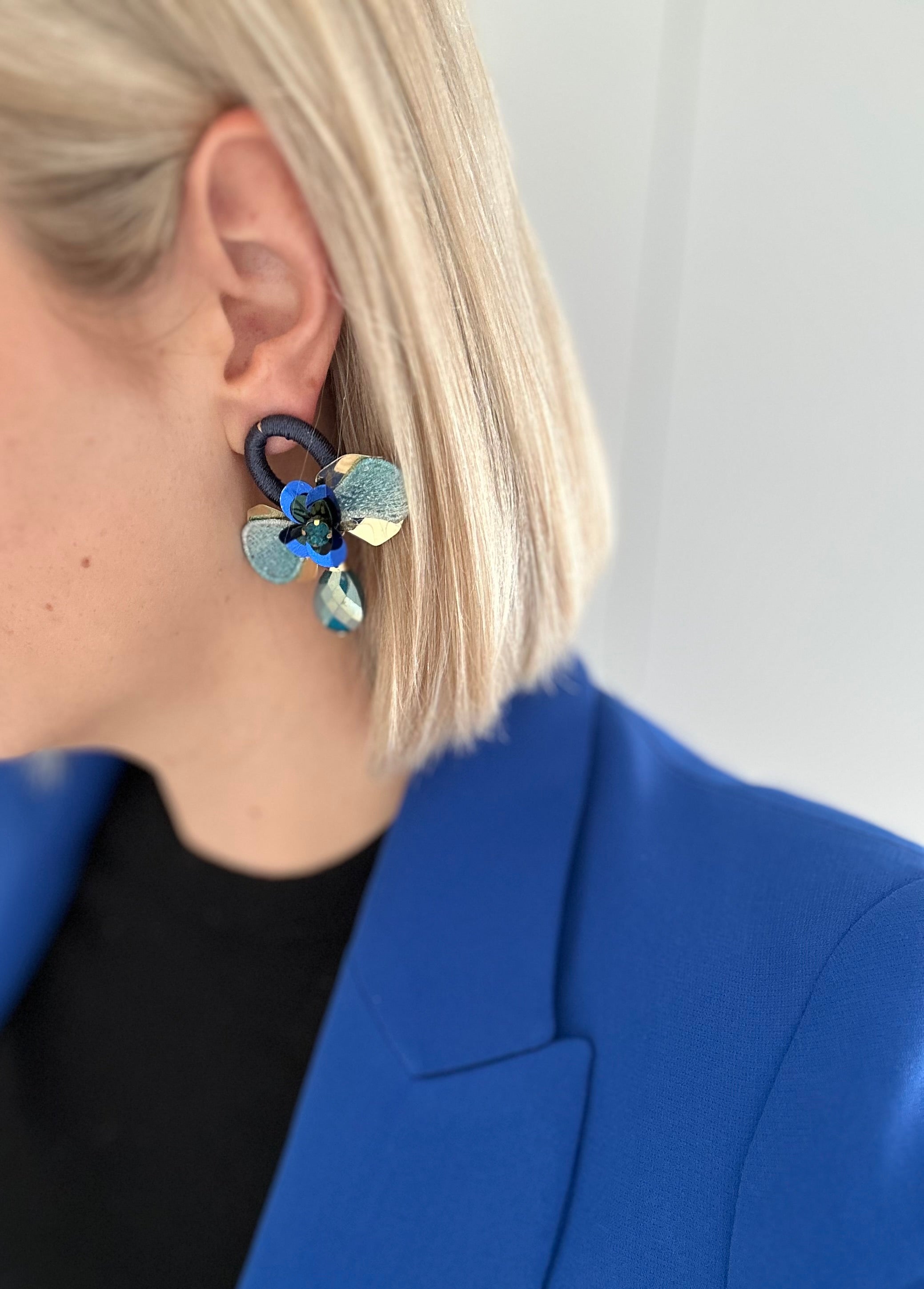 Oorbellen Kobalt Blauw