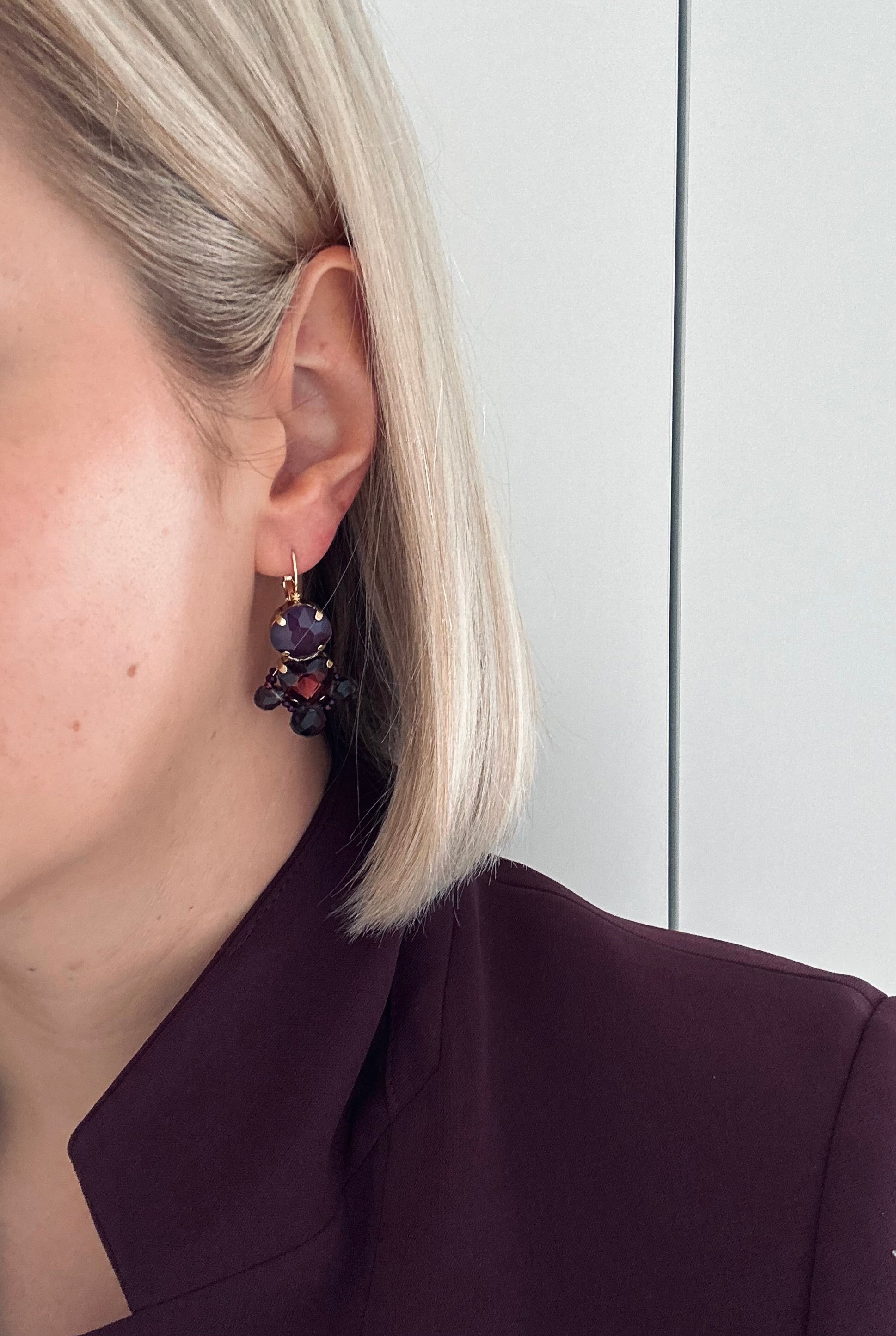 Oorbellen Burgundy