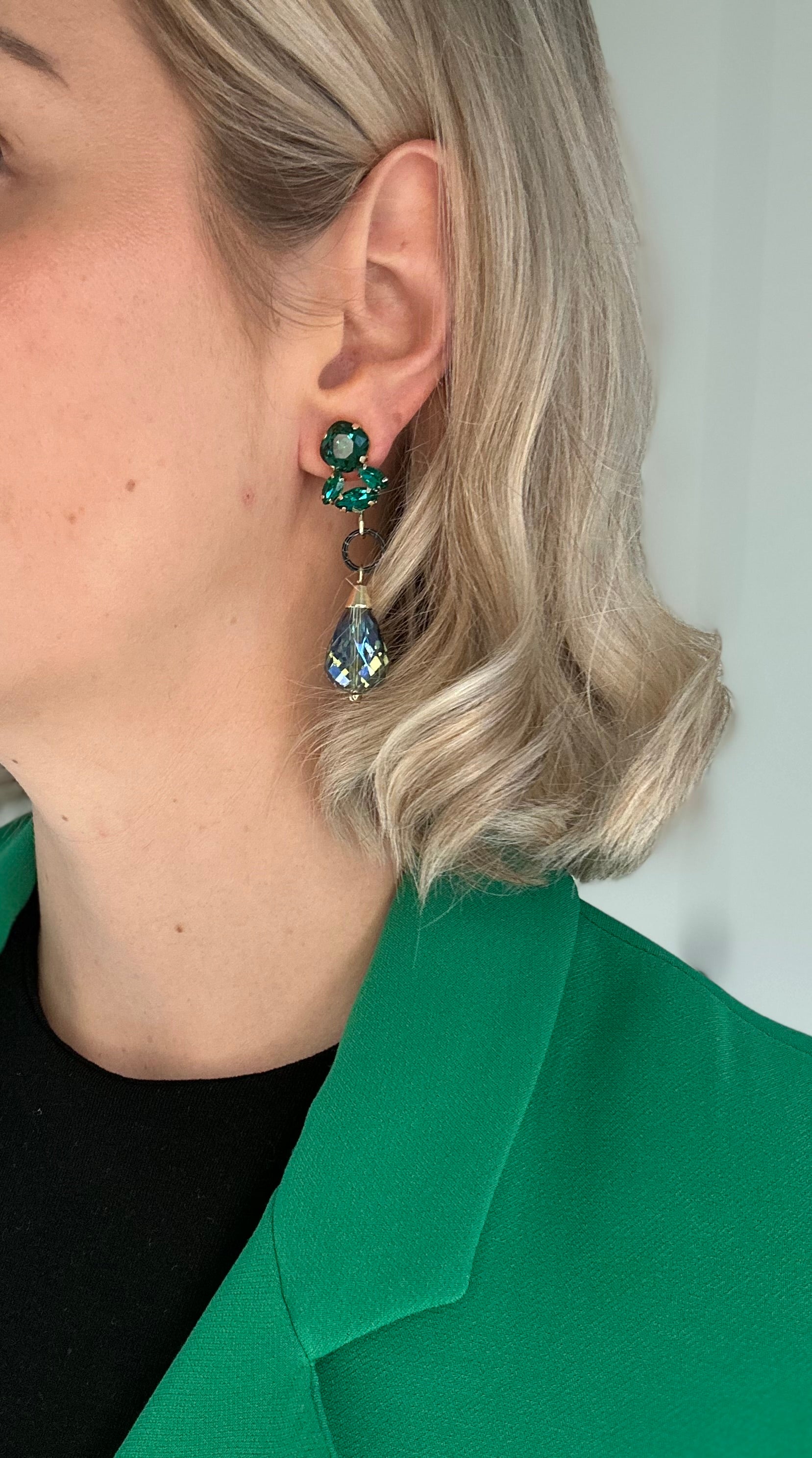 Oorbellen Lang Groen