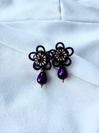 Oorbellen Bloem Paars