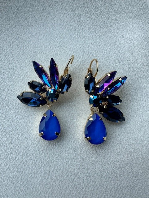 SUMMER SALE -40%! Oorbellen kobalt blauw