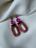 SUMMER SALE -40%! Oorbellen lang fuchsia